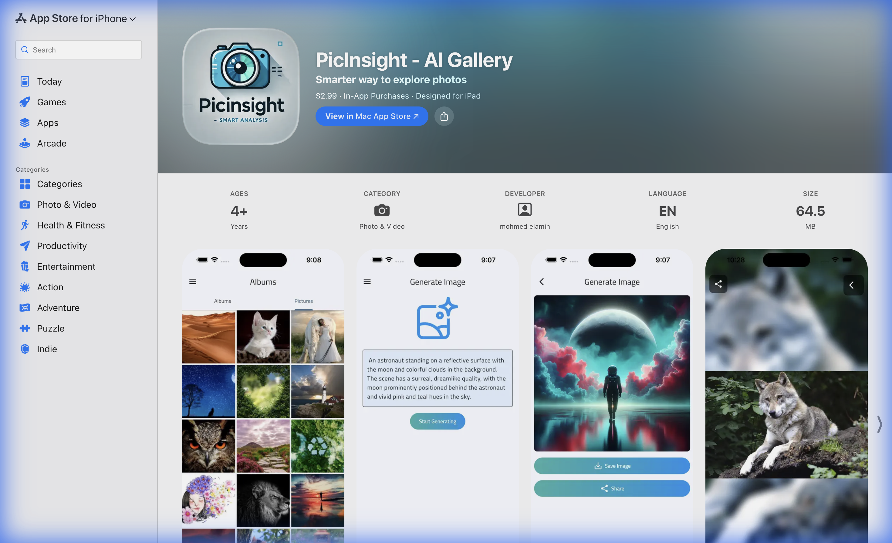 PicInsight AI Gallery